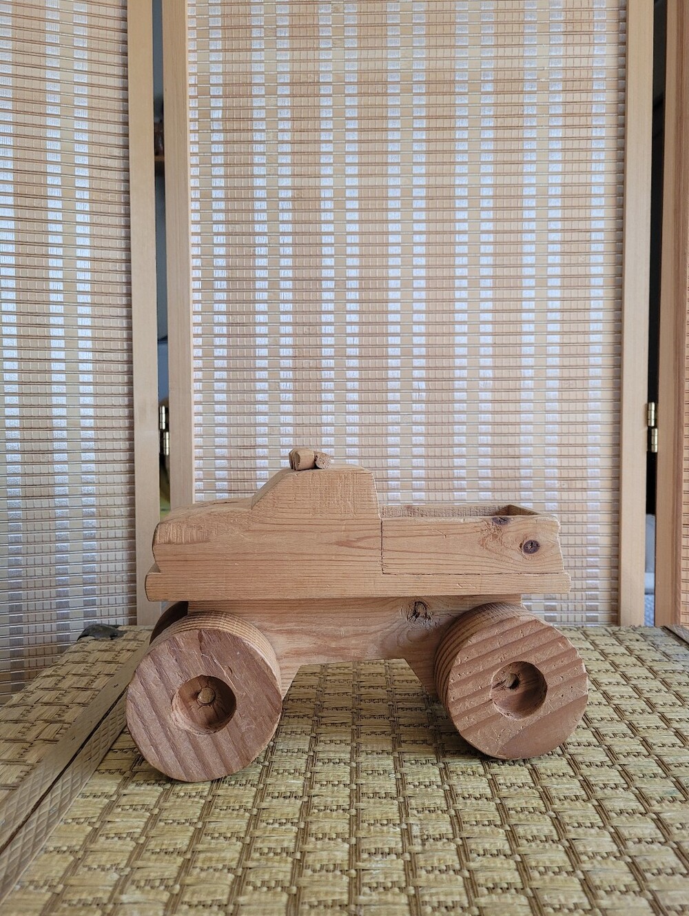 Handcrafted Wooden Toy Truck - Natural Wood
